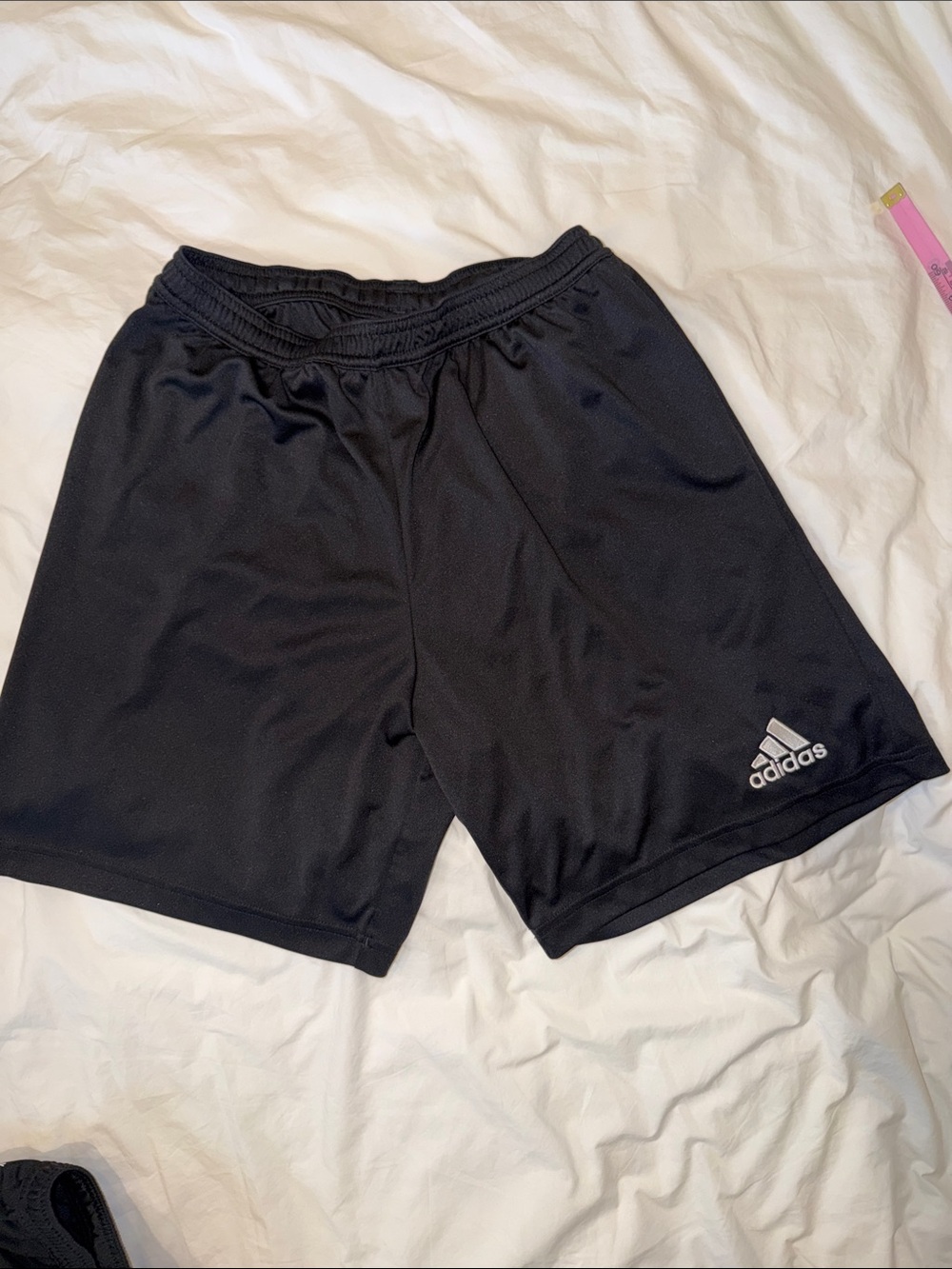 adidas Black Men's Athletic Training Shorts with Logo